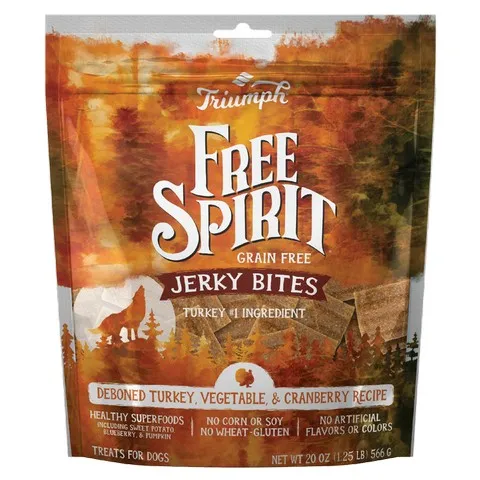 6/20 oz. Triumph Grain Free Turkey/Vegetable Jerky Bit - Treats